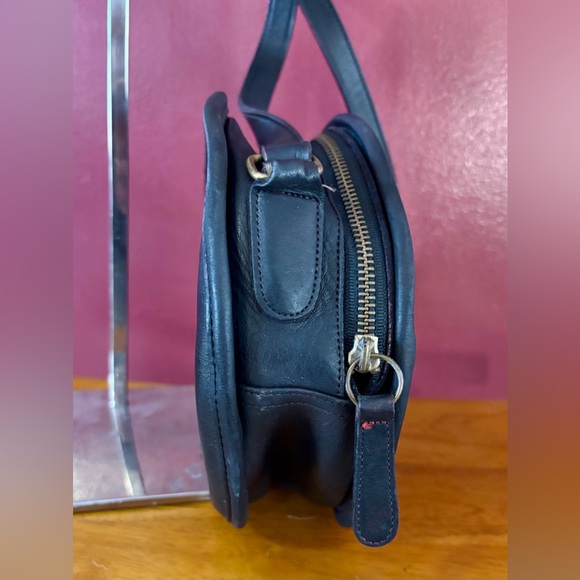 Vintage 80s 90s Coach Chester Canteen style Purse Bag black Leather Made in USA - Picture 4 of 11